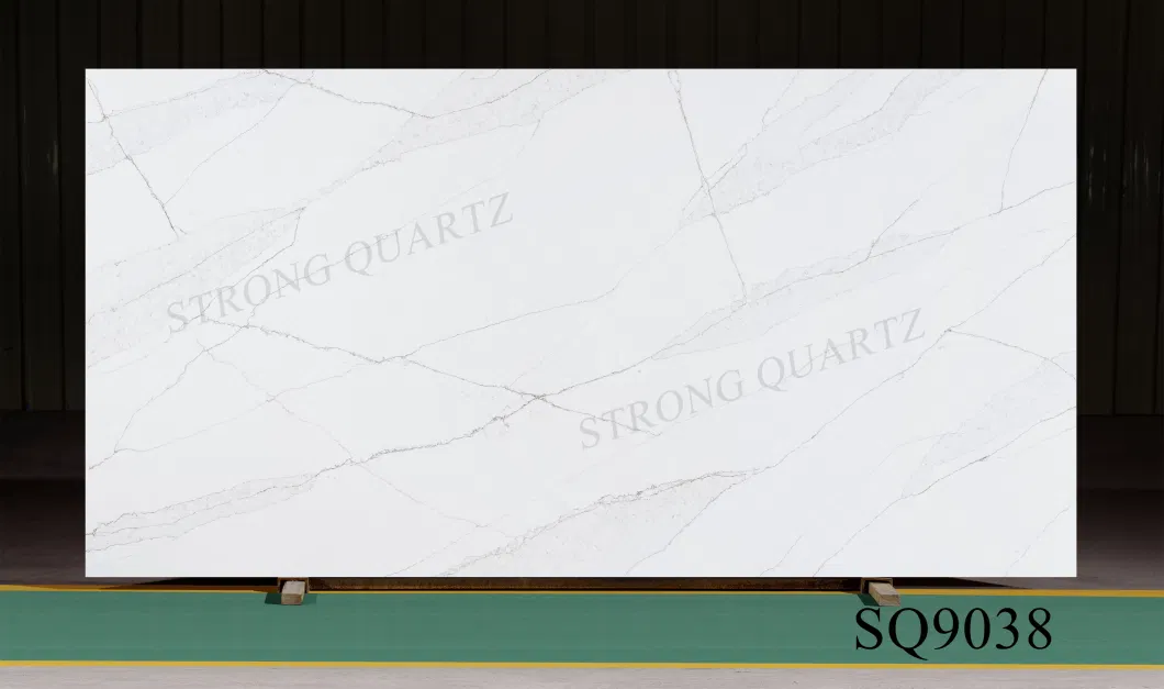 China Polished /Rough Calacatta White Artifical /Engineered /Man-Made Marbles/Granite Looks Quartz Stone Slabs