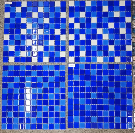 Blue Swimming Pool Factory Make Mosaic Tile