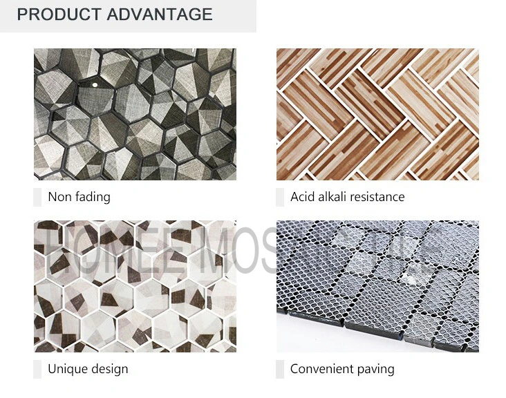 New Design Glass Stone Mosaic Marble Tile Silver Color Mosaico