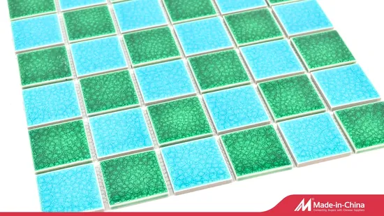 Various Types Swimming Pool Mosaic Hot-Melting Glass Mosaic Porcelain Mosaic Iridescent or Crystal Blue Mosaic Tile