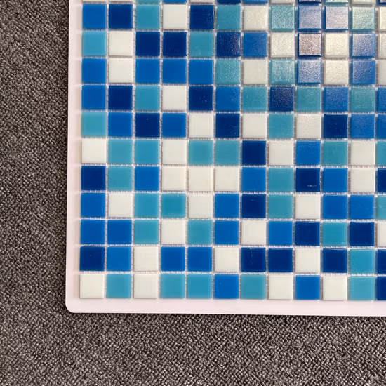 Foshan Factory Wholesale Price Blue Green Color Floor Hot Swimming Pool Melt Glass Mosaic Tile
