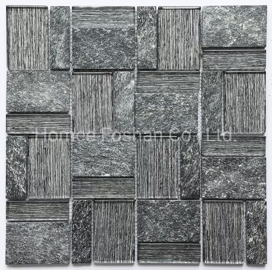 New Design Glass Stone Mosaic Marble Tile Silver Color Mosaico