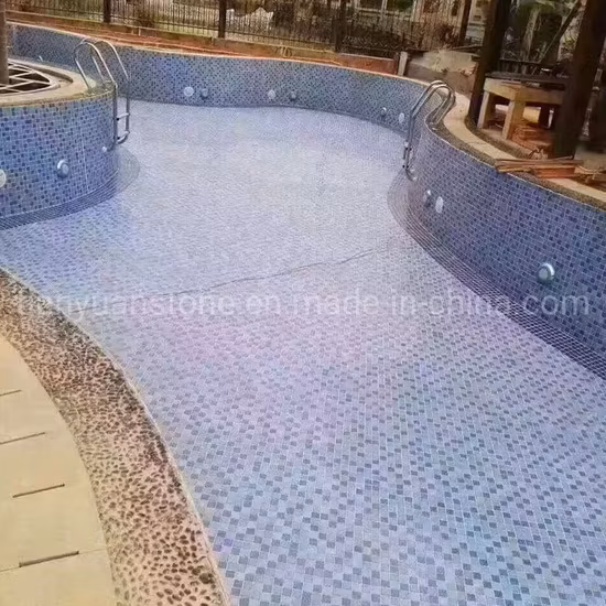Swimming Pool Design Art Glass Mosaic Ocean Fishes Pattern Pool Glass Mosaic Murals