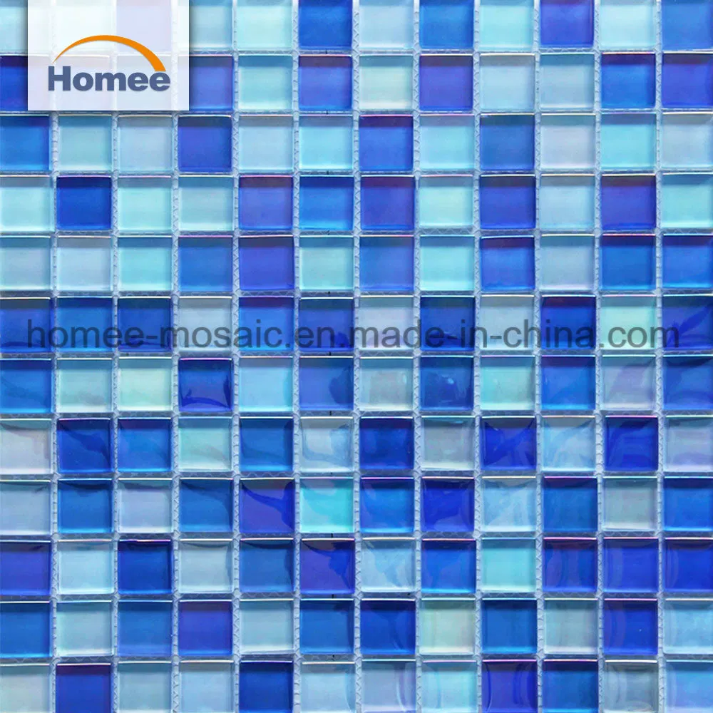 Beautiful Waterproof Indoor Glass Mosaic Swimming Pool Tile