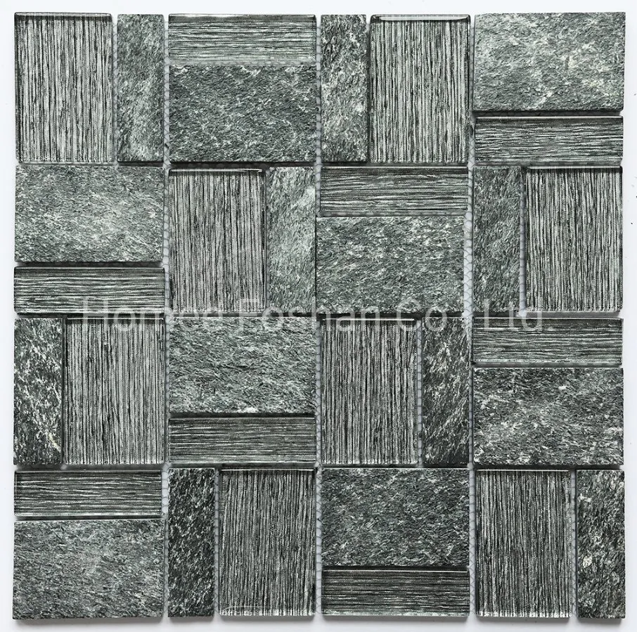 New Design Glass Stone Mosaic Marble Tile Silver Color Mosaico